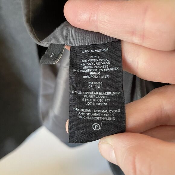 Theory Women’s Overlap Blazer New Pure Flannel Sz 2 Wool - Picture 5 of 10